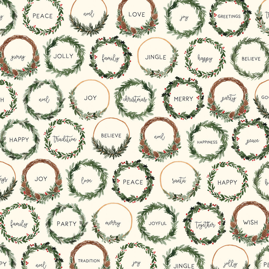 Holiday Tags 12x12 Patterned Paper (Hello Christmas) - Single Sheet