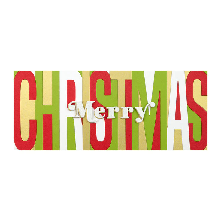 Be Bold Color Block Merry Christmas Die