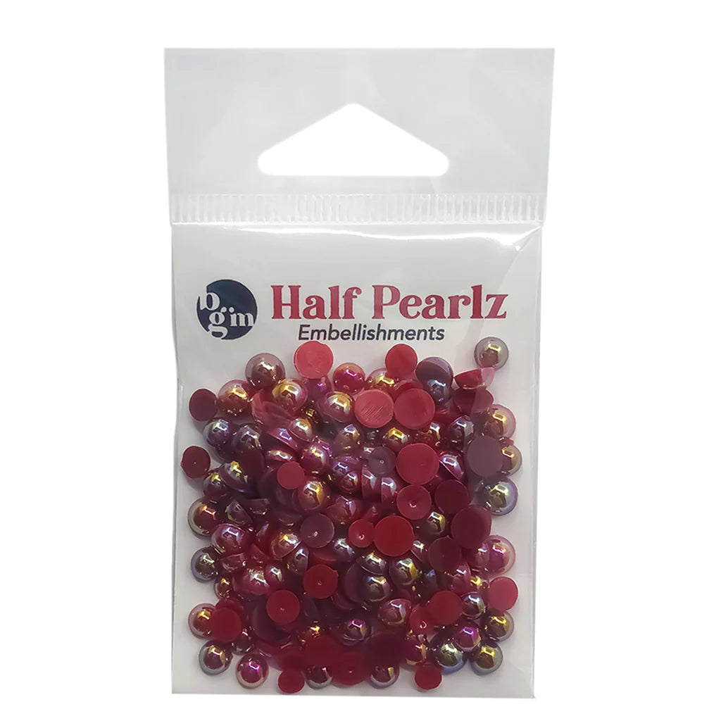 AB Half Pearls - Royalty/Volcano