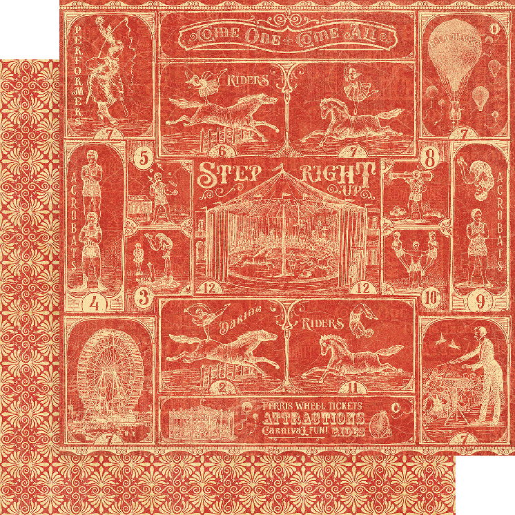 Step Right Up! - Single 12 x 12 Sheet (Come One, Come All!)