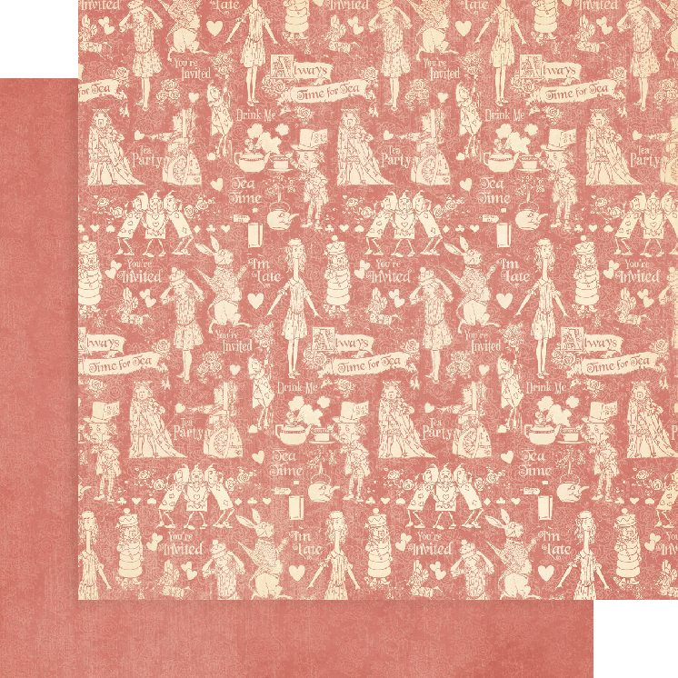 Alice's Tea Party - 12 x 12 - Patterns & Solids