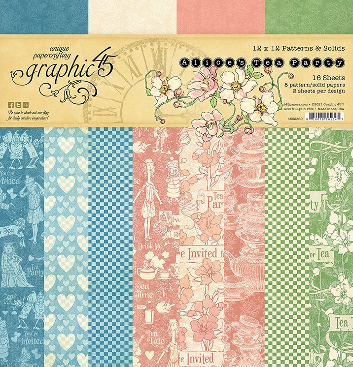 Alice's Tea Party - 12 x 12 - Patterns & Solids