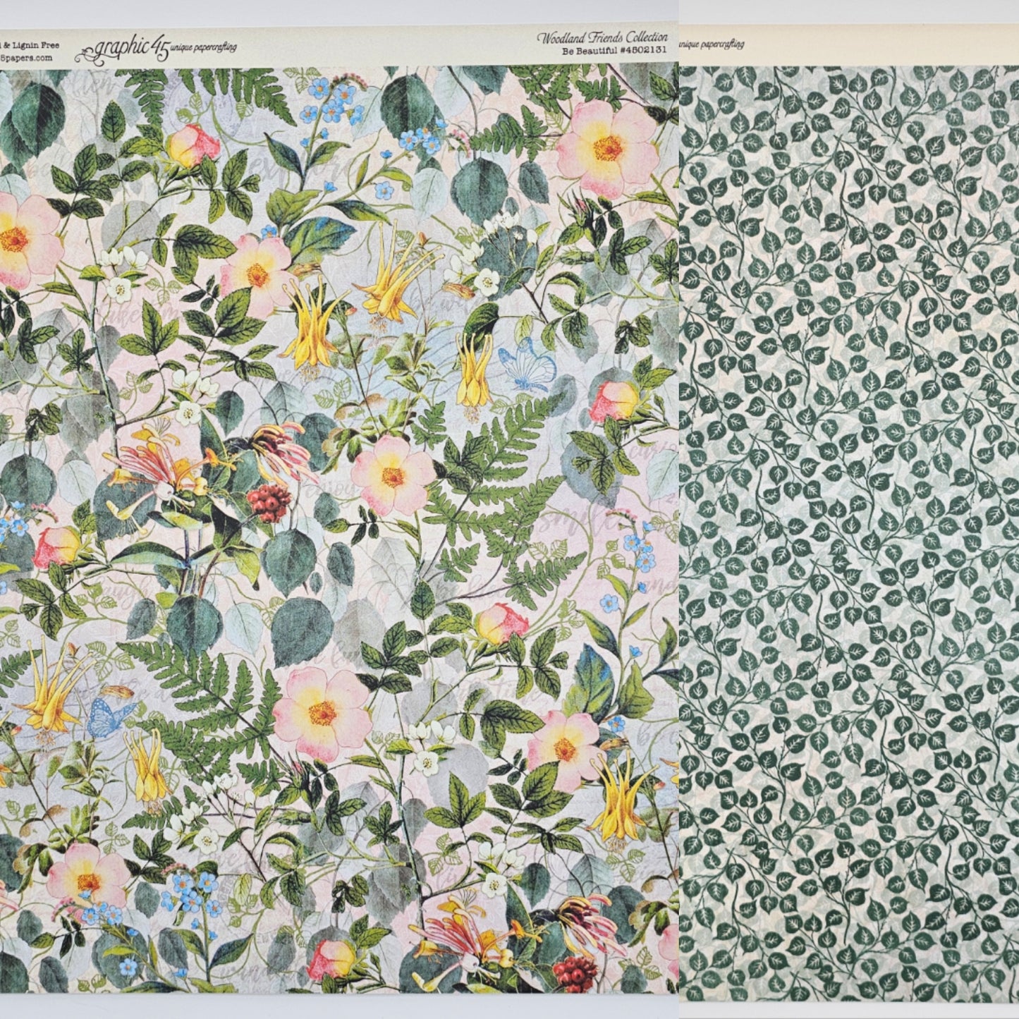 Be Beautiful - Single 12 x 12 Sheet (Woodland Friends)