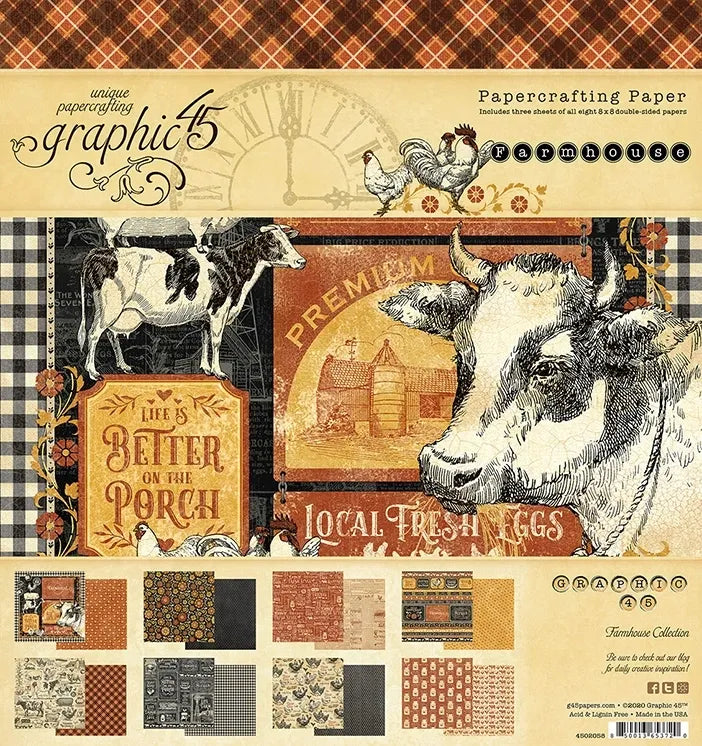 Farmhouse 8x8 Paper Pad