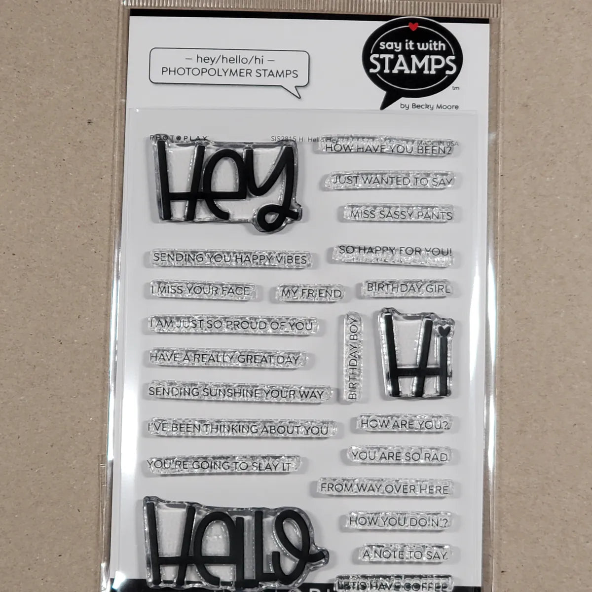 Say it with Stamps - Hey/Hi/Hello Stamps