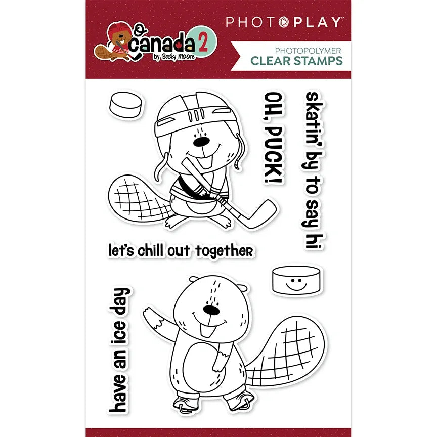 O Canada 2 - Beaver Hockey Stamp Set