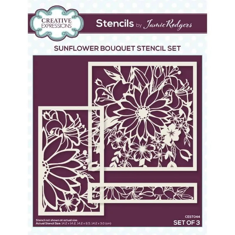 Jamie Rodgers Sunflower Bouquet Stencil Set