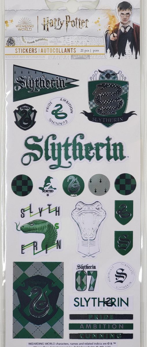 Slytherin House Pride Foiled Stickers – CraftFancy