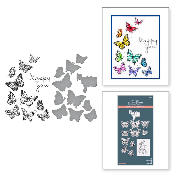 Butterfly Swirl Press Plate & Die Set