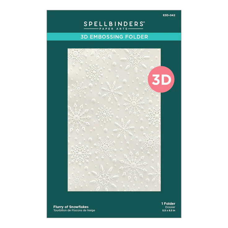 3D Embossing Folder - Flurry of Snowflakes
