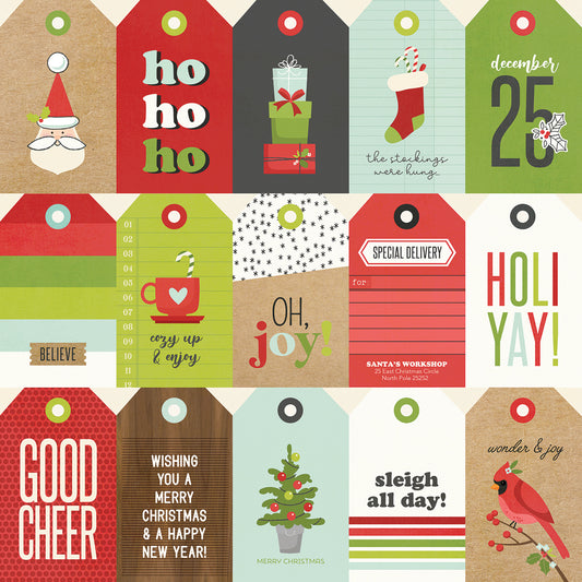 Make It Merry Tags - 12x12 Single Sheets