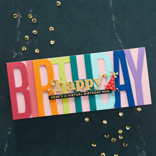 Be Bold Color Block - Happy Birthday