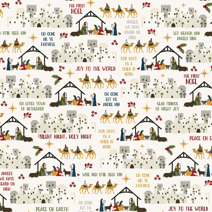 Joy To The World 12x12 Patterned Paper (The First Noel) - Single Sheet