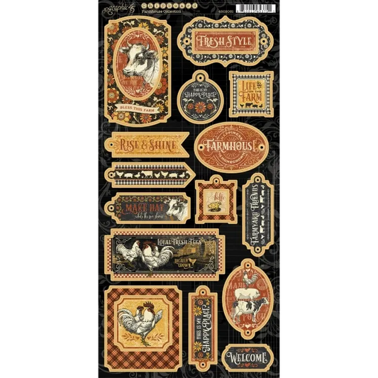 Farmhouse - Chipboard Pieces