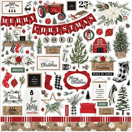 Farmhouse Christmas - Element Sticker Sheet