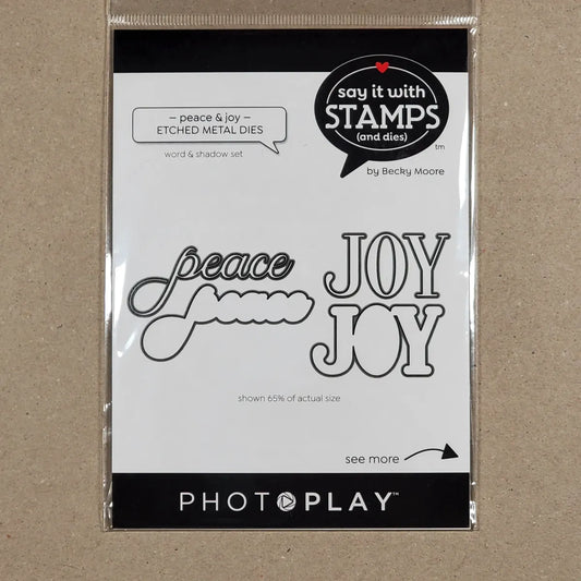 Say it with Stamps & Dies - Peace/Joy Dies