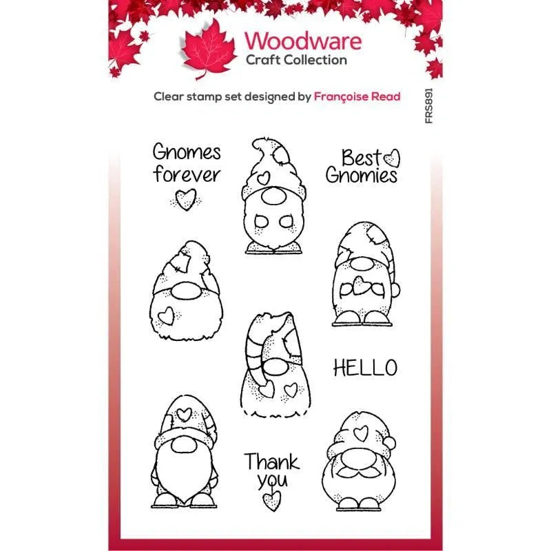 Woodware Clear Singles Mini Gnomes 4 in x 6 in Stamps