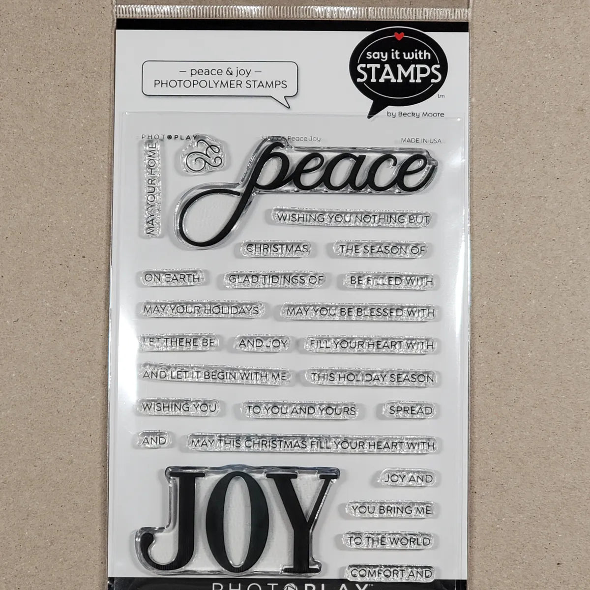 Say it with Stamps - Peace / Joy Stamps