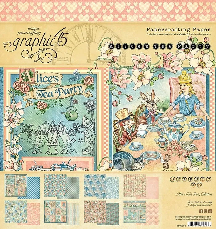 Alice's Tea Party - 8 x 8 Paper Pack