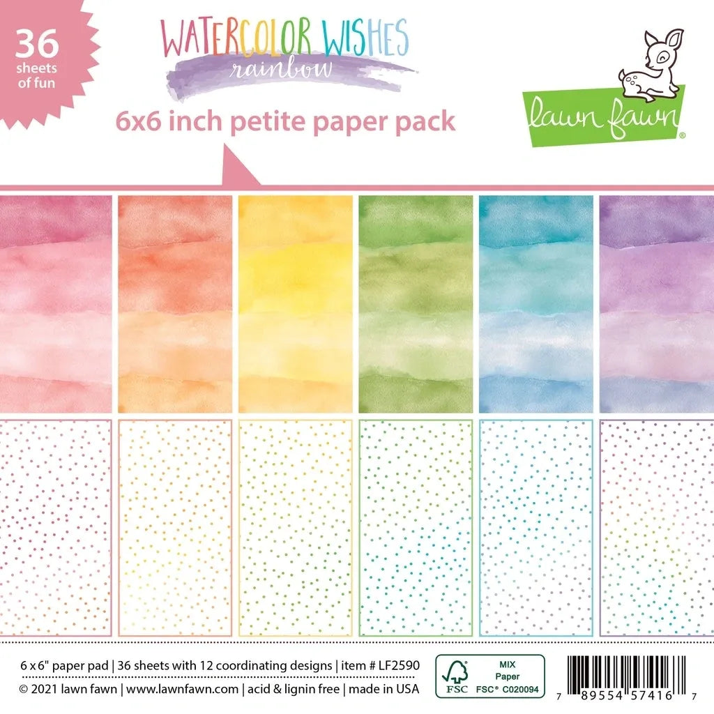 Watercolor Wishes Rainbow Petite Paper Pack (6x6)