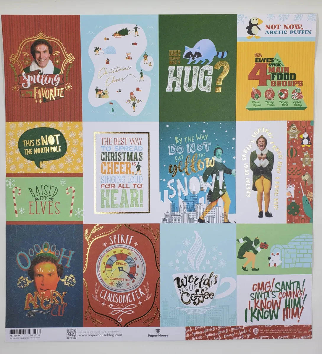 Elf Christmas Cheer Tags Sheet